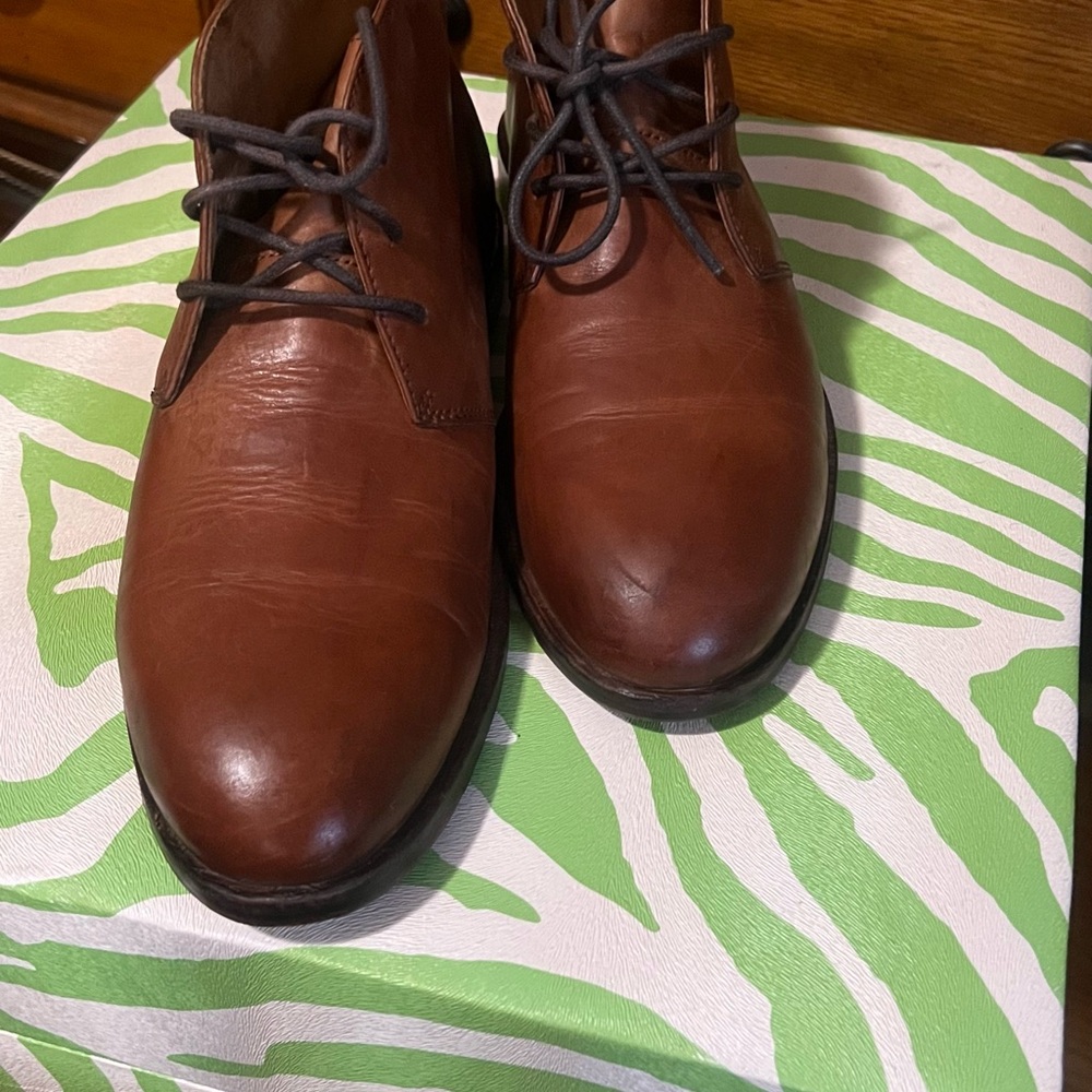 Men's Frye 8.5 Brown Leather Boots - Picture 4 of 8